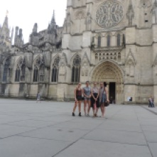 Steff, Maeve Meg and I at the Cathedrale Saint Andre