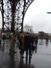 Hannah and Sam at the Eiffel Tower