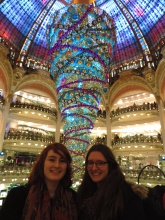 Hannah and I in Galleries Lafayette
